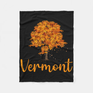 Herfstkleuren in Vermont, New England, Boom bladve Fleece Deken