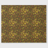 Herfstkleuren kronkelen patroon cadeaupapier (Vlak)