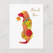 Herfstkleuren Labrador Silhouet Dank je Briefkaart (Voorkant)