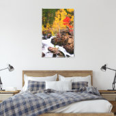 Herfstkleuren langs Bishop Creek, CA Canvas Afdruk (Insitu (Slaapkamer))