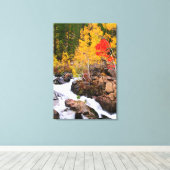 Herfstkleuren langs Bishop Creek, CA Canvas Afdruk (Insitu (Houten vloer))