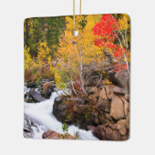 Herfstkleuren langs Bishop Creek, CA Keramisch Ornament (Links)