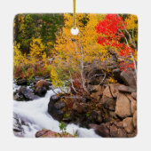 Herfstkleuren langs Bishop Creek, CA Keramisch Ornament (Achterkant)