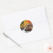 Herfstkleuren langs Bishop Creek, CA Ronde Sticker (Envelop)