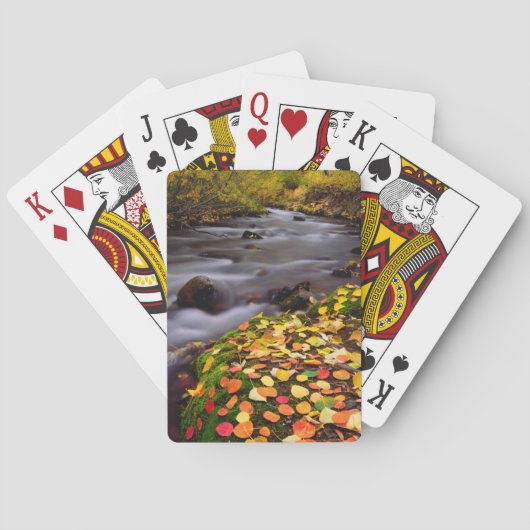 Herfstkleuren langs McGee Creek Speelkaarten (Achterkant)