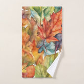 Herfstkleuren laten kunst na. bad handdoek (Handdoek)