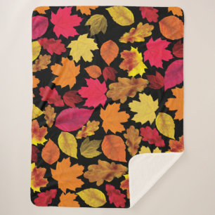 Herfstkleuren laten zacht achter sherpa deken