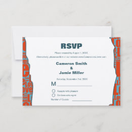 Herfstkleuren Liefde Rand RSVP Aanwezigheid Dieet Kaartje