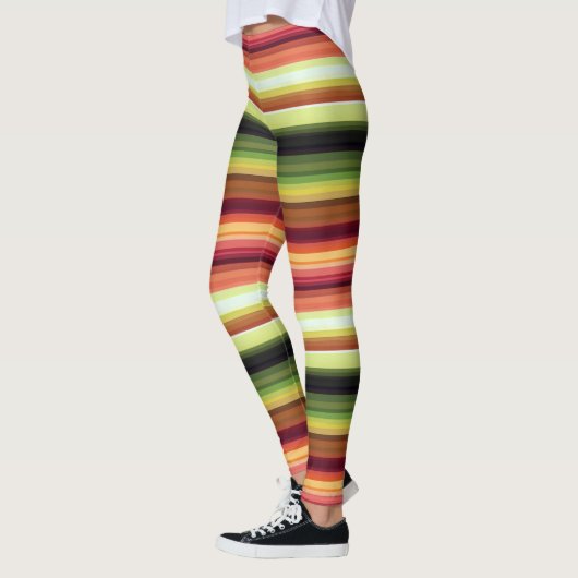 Herfstkleuren lijnen leggings (Links)