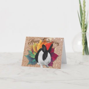 Herfstkleuren Nederlandse Bunny Thanksgiving Feestdagen Kaart