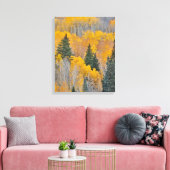Herfstkleuren op Espenbosjes Canvas Afdruk (Insitu (Woonkamer))