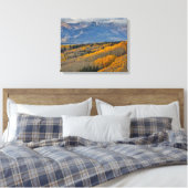Herfstkleuren op Espenbosjes Canvas Afdruk (Insitu (Slaapkamer))