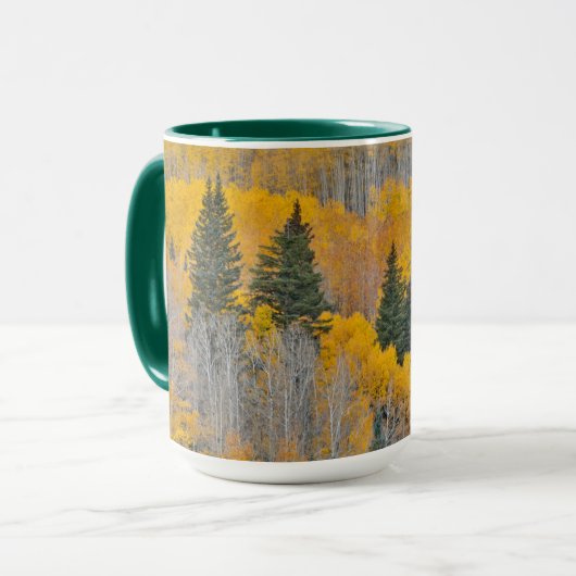 Herfstkleuren op Espenbosjes Mok (Voorkant links)