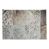 Herfstkleuren Patchwork Pattern Gold Abstract Blau Kussensloop (Achterkant-Rechts)