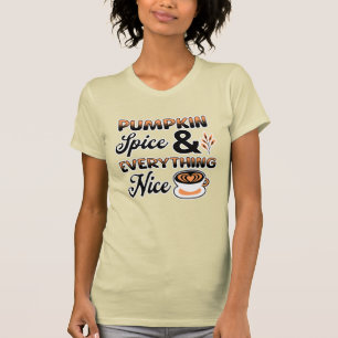 Herfstkleuren Pompoengewürz en Alles is leuk T-shirt