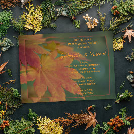 Herfstkleuren Post Huwelijks Brunch Kaart