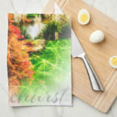 Herfstkleuren Rode Esdoek Theedoek (Quarter Fold)