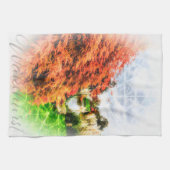 Herfstkleuren Rode Esdoek Theedoek (Horizontaal)