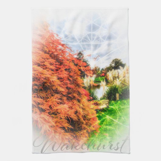Herfstkleuren Rode Esdoek Theedoek (Verticaal)