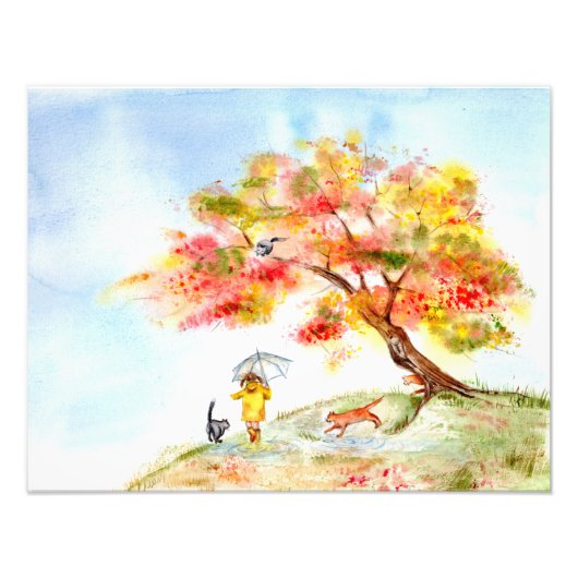 Herfstkleuren Sakura Foto Afdruk (Voorkant)
