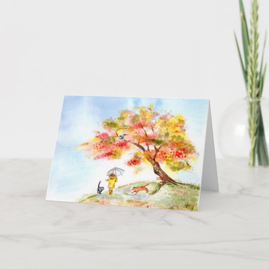 Herfstkleuren Sakura Kaart (Voorkant)