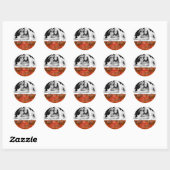 Herfstkleuren Save the Date Aangepaste Foto Ronde Sticker (Vel)