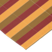 Herfstkleuren Sinaasappel Maroon Bruin Gestreept Tafelkleed (Gekanteld)
