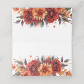 Herfstkleuren Thanksgiving Diner Plaatskaartje (Binnenkant ongevouwen)