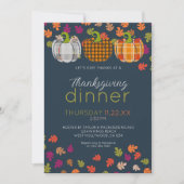 Herfstkleuren Thanksgiving Dinner Party Feestdagenkaart (Voorkant)