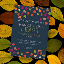 Herfstkleuren Thanksgiving Feest Dinerfeest Feestdagenkaart