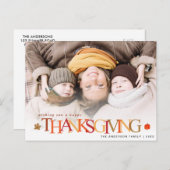 Herfstkleuren Thanksgiving Foto Briefkaart (Voorkant / Achterkant)