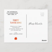 Herfstkleuren Thanksgiving Foto Briefkaart (Achterkant)