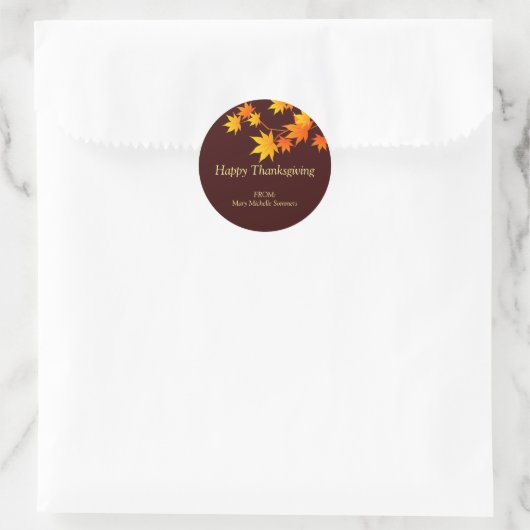Herfstkleuren Thanksgiving Label (Tas)