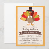 Herfstkleuren Thanksgiving Turk Verjaardagsfeest v Kaart (Voorkant / Achterkant)