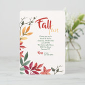 Herfstkleuren Uitnodiging (Staand voorkant)
