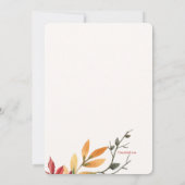 Herfstkleuren Uitnodiging (Achterkant)