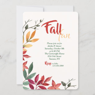 Herfstkleuren Uitnodiging