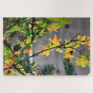 Herfstkleuren van de esdoorn legpuzzel