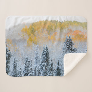 Herfstkleuren van Espen & Verse Sneeuw Keebler Pas Sherpa Deken