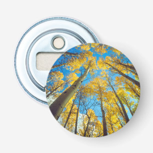 Herfstkleuren van Espenbomen 2 Button Flesopener