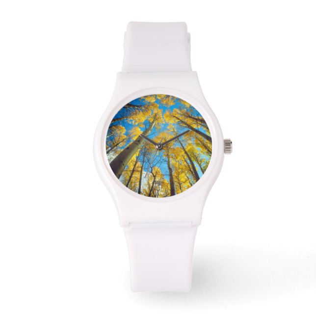 Herfstkleuren van Espenbomen 2 Horloge (Voorkant)