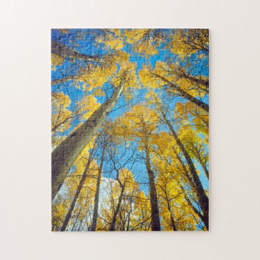 Herfstkleuren van Espenbomen 2 Legpuzzel (Verticaal)