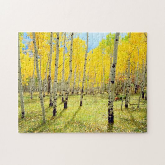 Herfstkleuren van Espenbomen 4 Legpuzzel (Horizontaal)