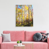 Herfstkleuren van Espenbomen 5 Canvas Afdruk (Insitu (Woonkamer))