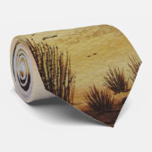 herfstkleuren van landschapsbomen en zonsondergang stropdas (Opgerold)