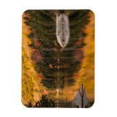Herfstkleuren weerspiegeld op bevervijver magneet (Verticaal)