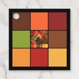 Herfstkleurenblokken Bedankjes Labels