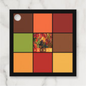 Herfstkleurenblokken Bedankjes Labels (Voorkant)