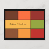 Herfstkleurenblokken Briefkaart (Voorkant)