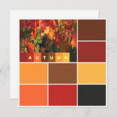 Herfstkleurenblokken Notitiekaartje (Voorkant / Achterkant)